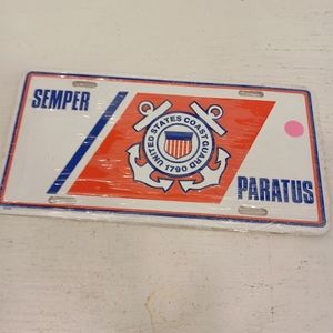 New sealed Coast Guard license plate